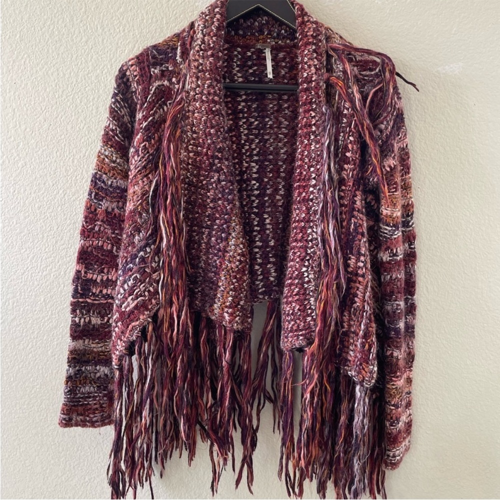 Free People Multi-Color Fringe Cardigan -XS - Picture 9 of 9